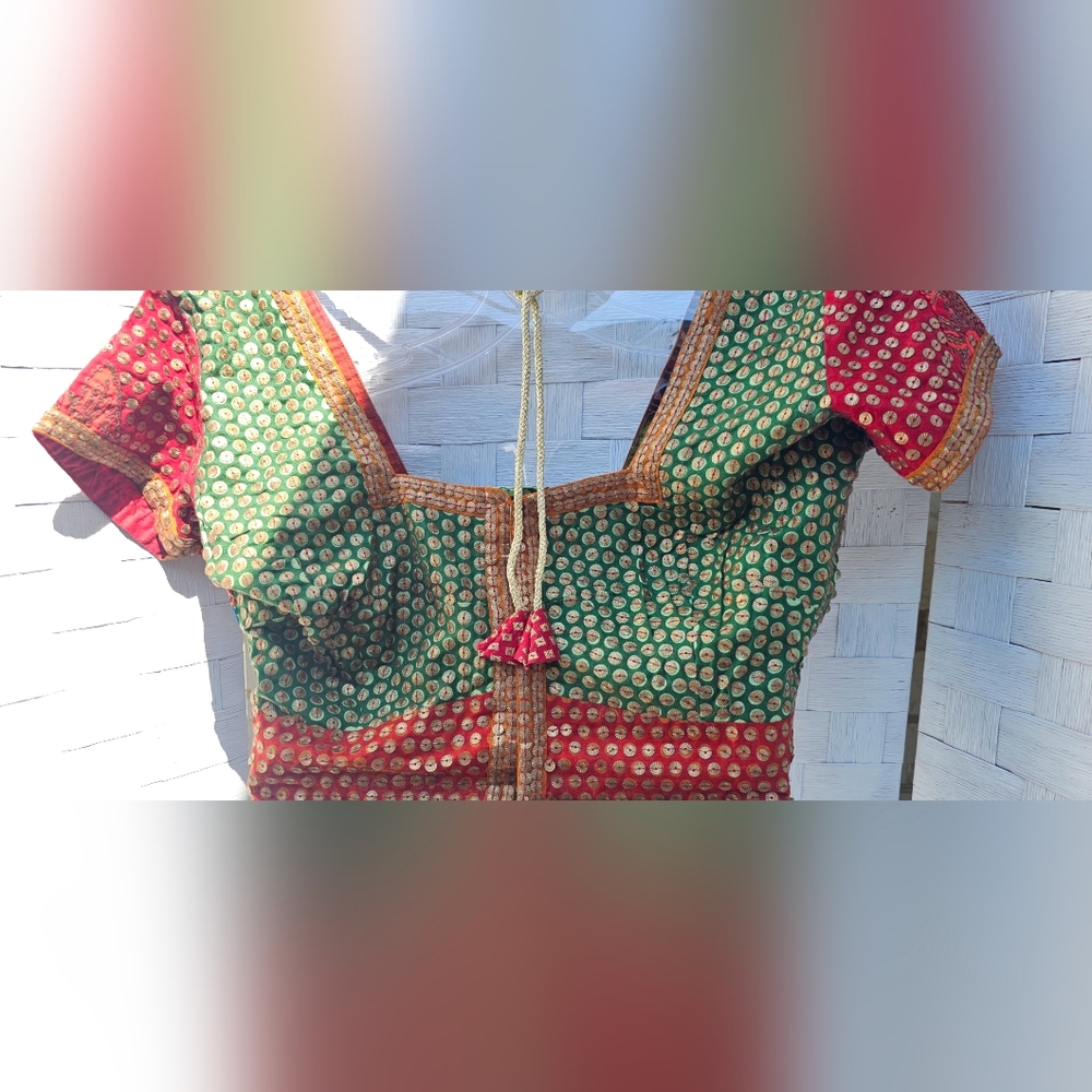 Colorful Patchwork Crop Top - Picture 2 of 7